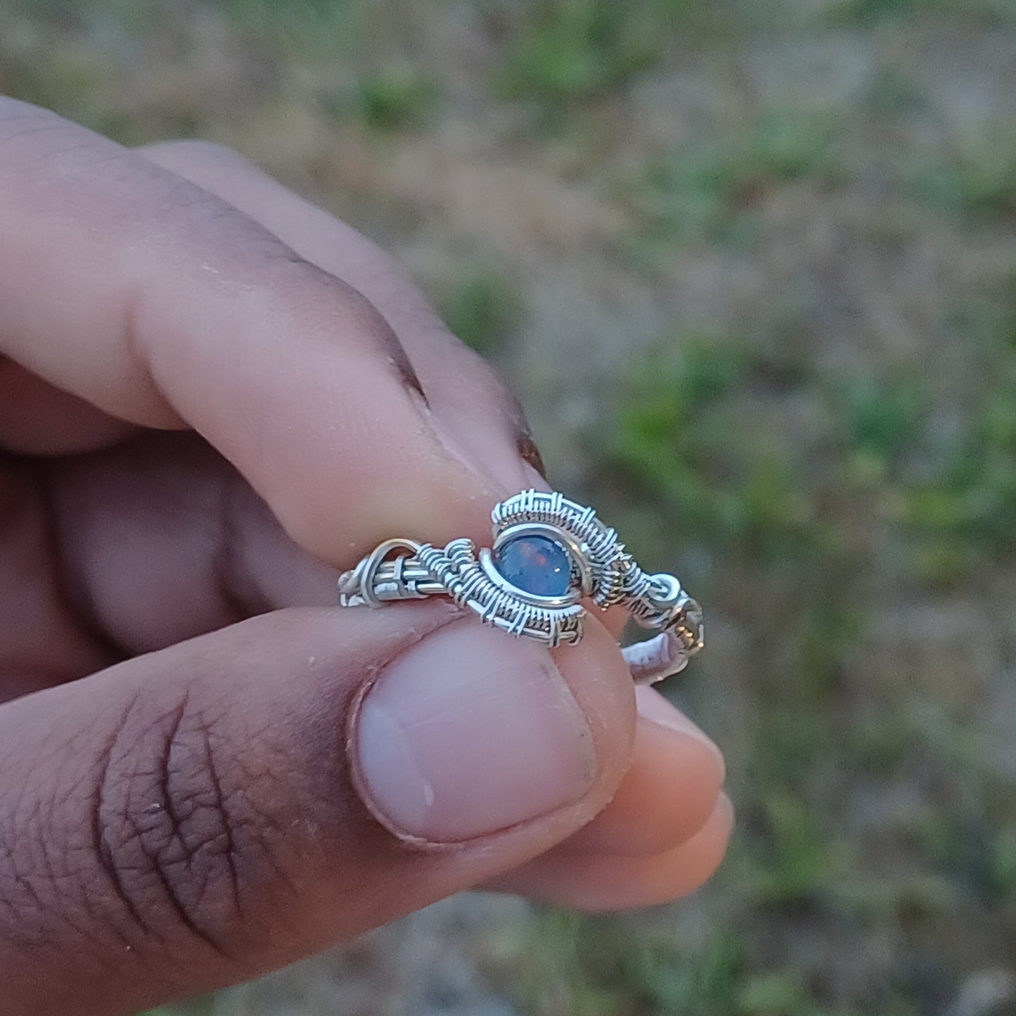 💧 🍀 Opal and peridot ring 💧🍀  size 10.5