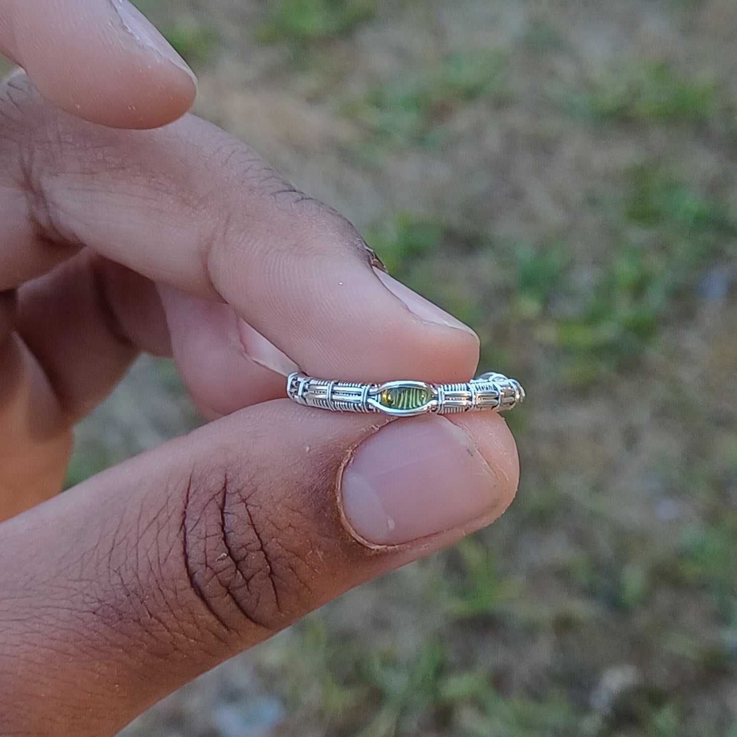 💧 🍀 Opal and peridot ring 💧🍀  size 10.5