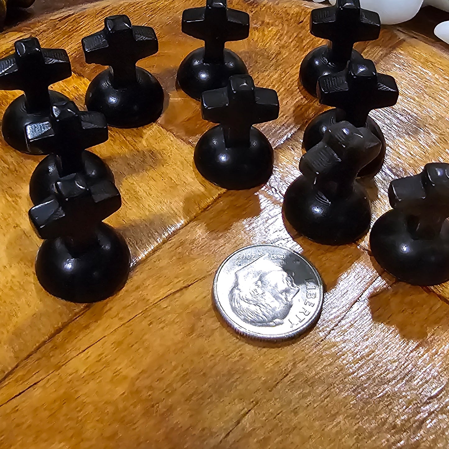 Silver Sheen Obsidian Cross Headstones 🪦