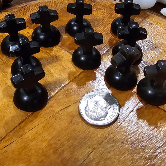 Silver Sheen Obsidian Cross Headstones 🪦