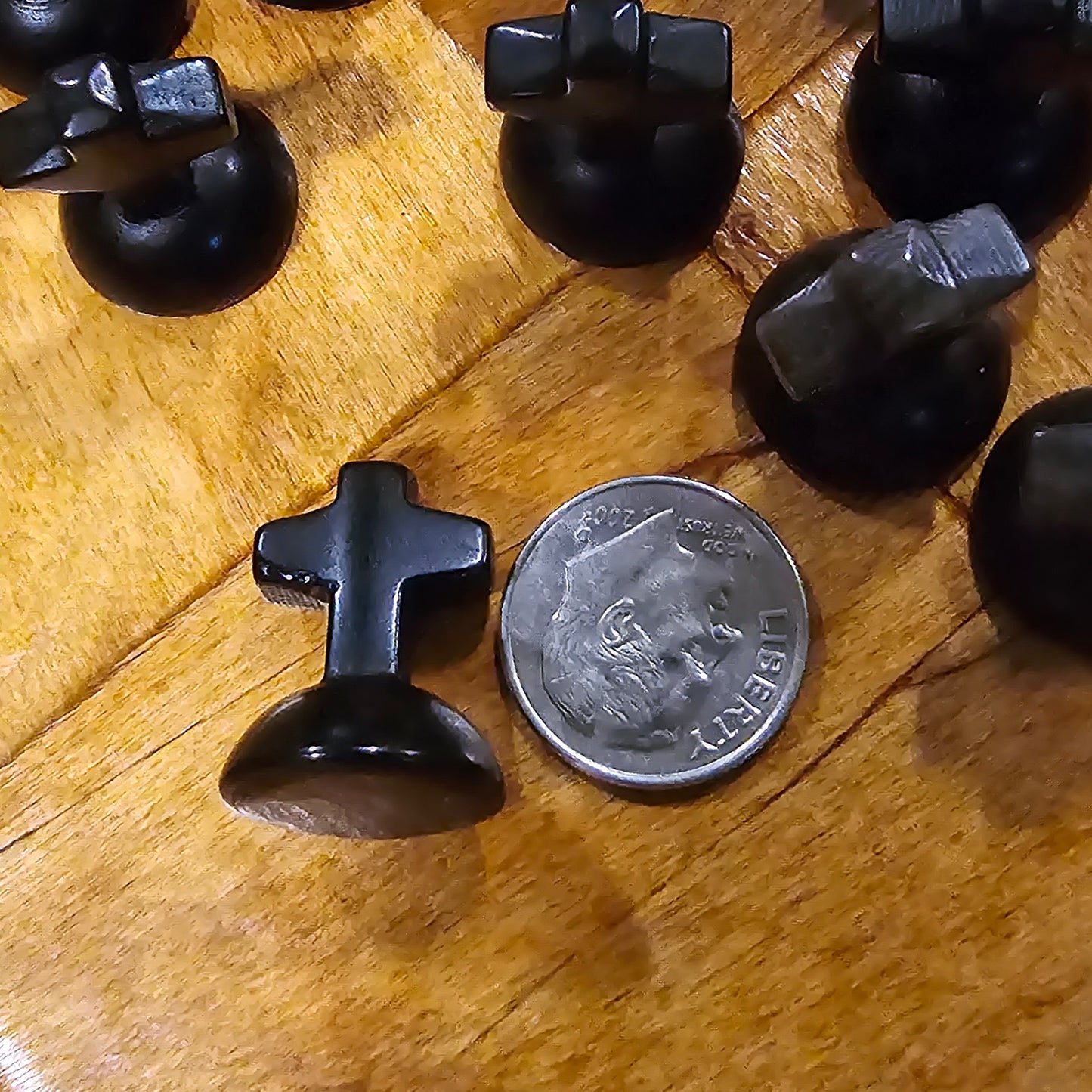 Silver Sheen Obsidian Cross Headstones 🪦