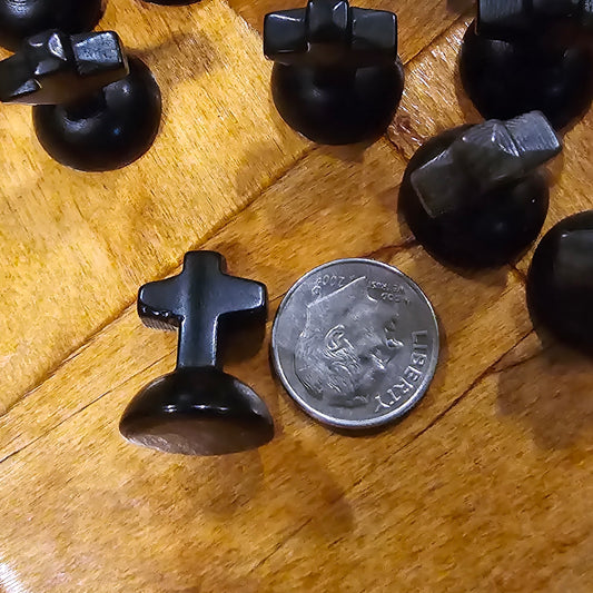 Silver Sheen Obsidian Cross Headstones 🪦