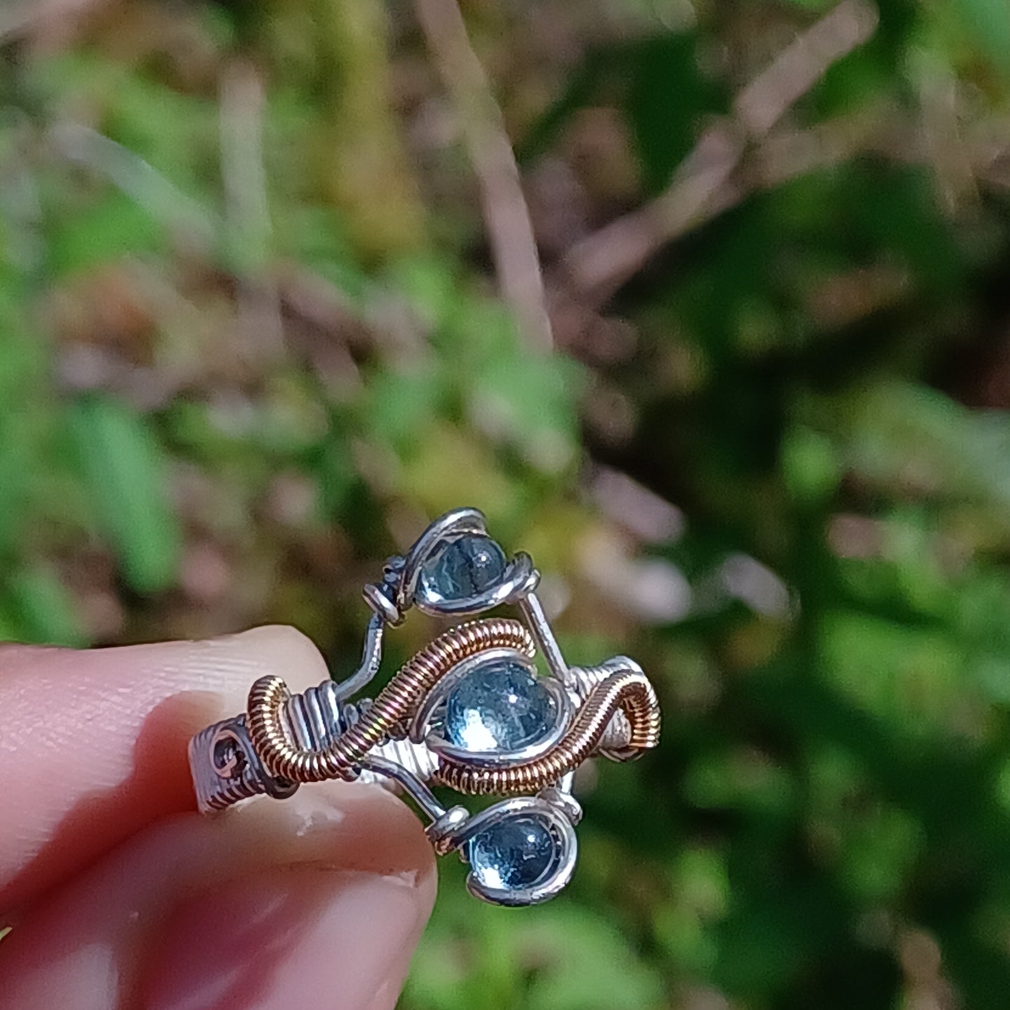 Nigerian Aquamarine Ring Size 9