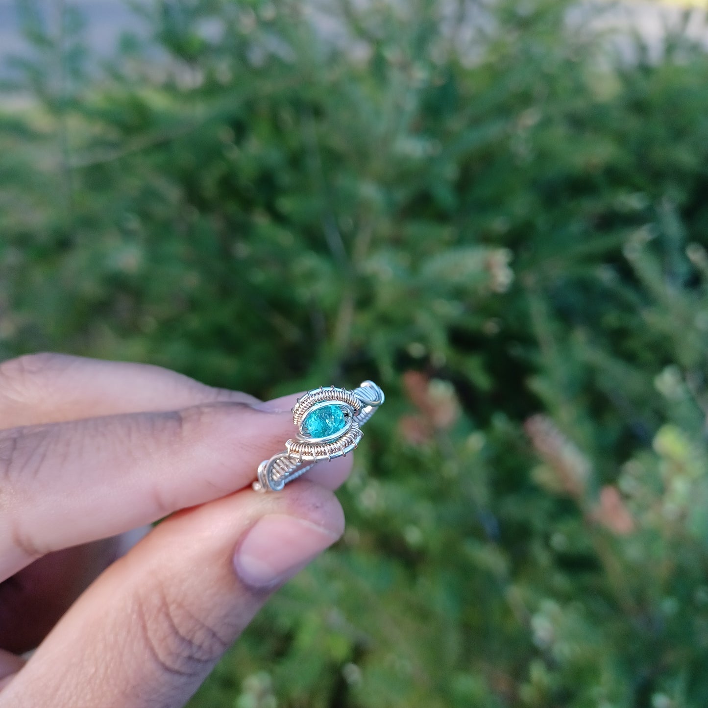 Seafoam apatite ring size 9