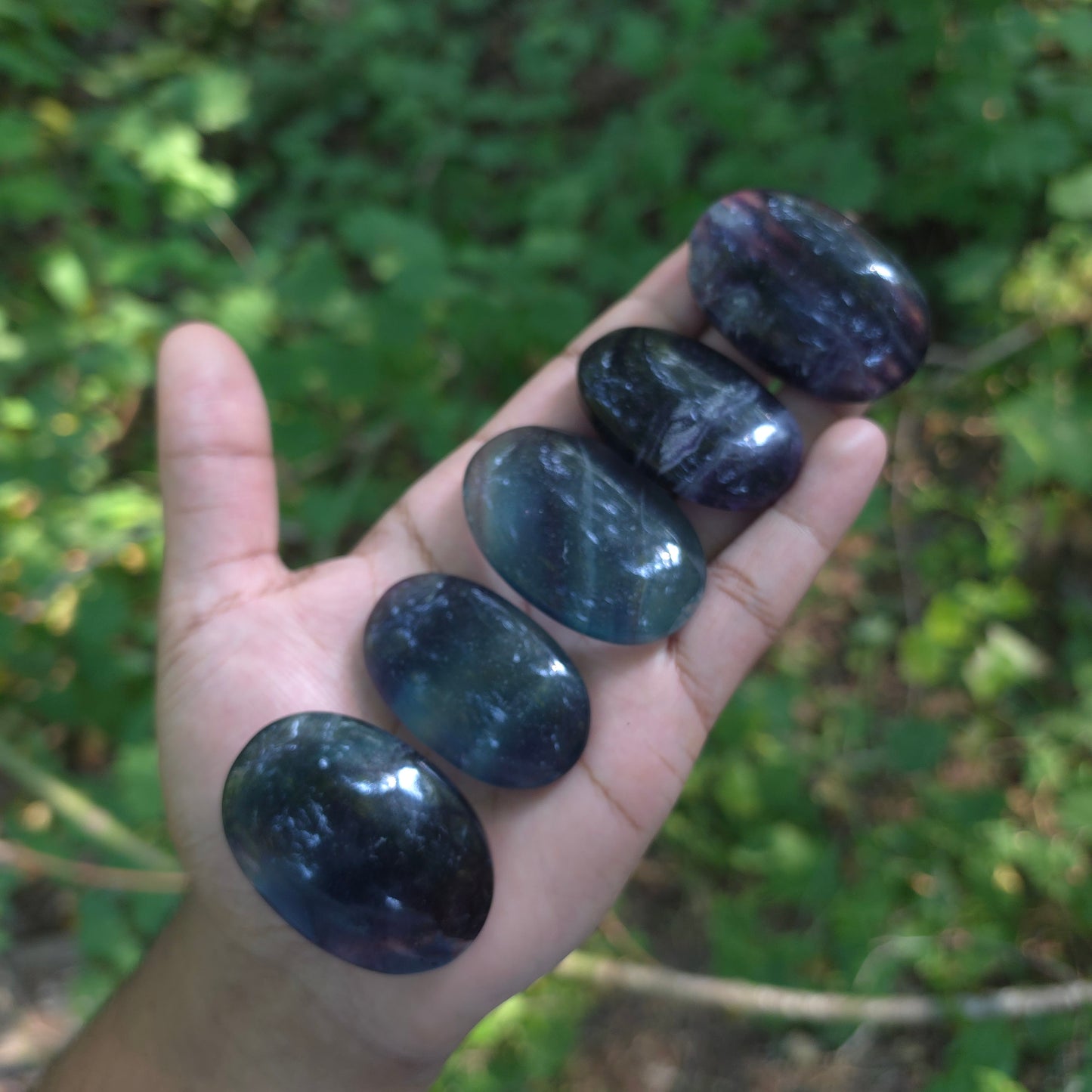 Large Rainbow Flourite Palms