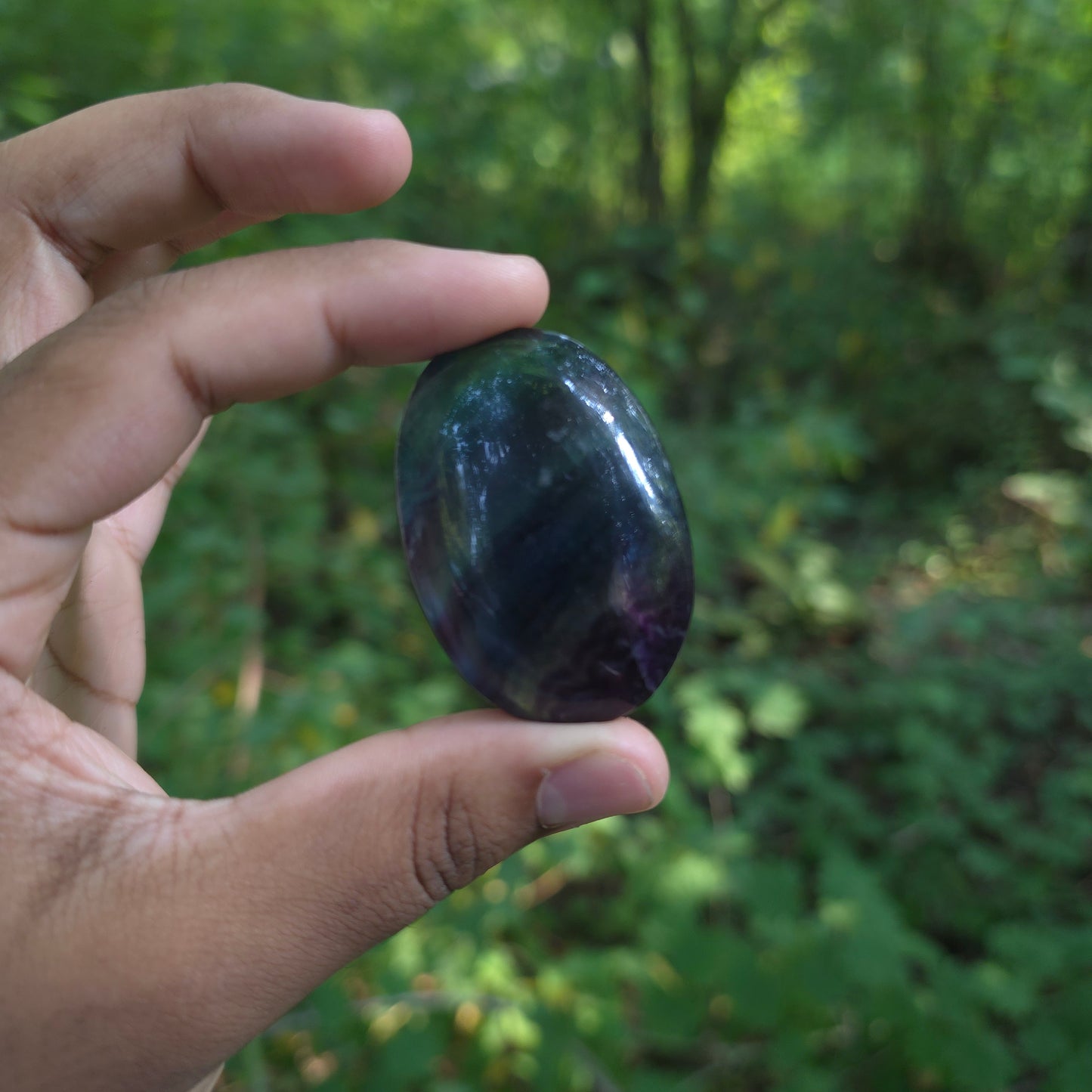 Large Rainbow Flourite Palms
