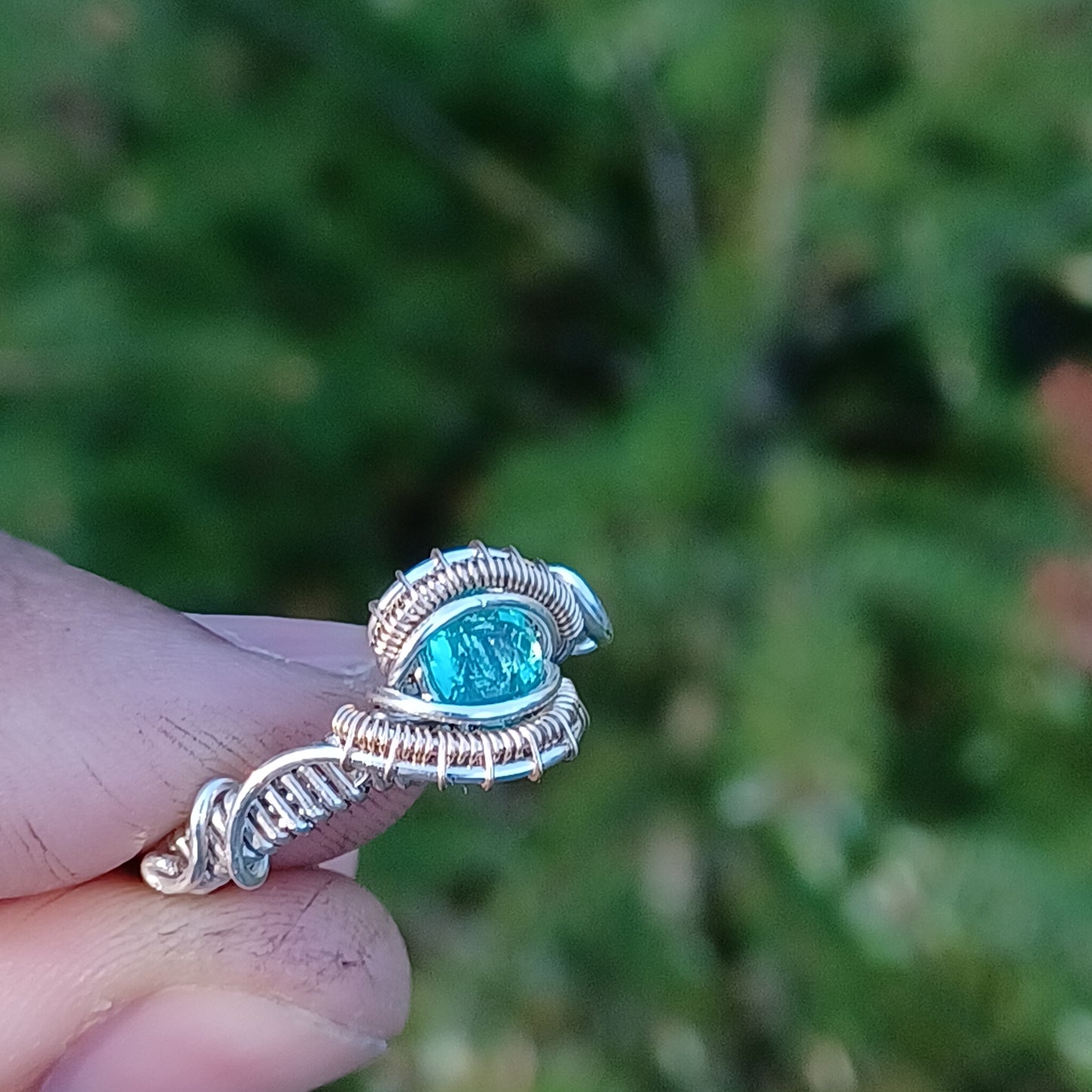Seafoam apatite ring size 9