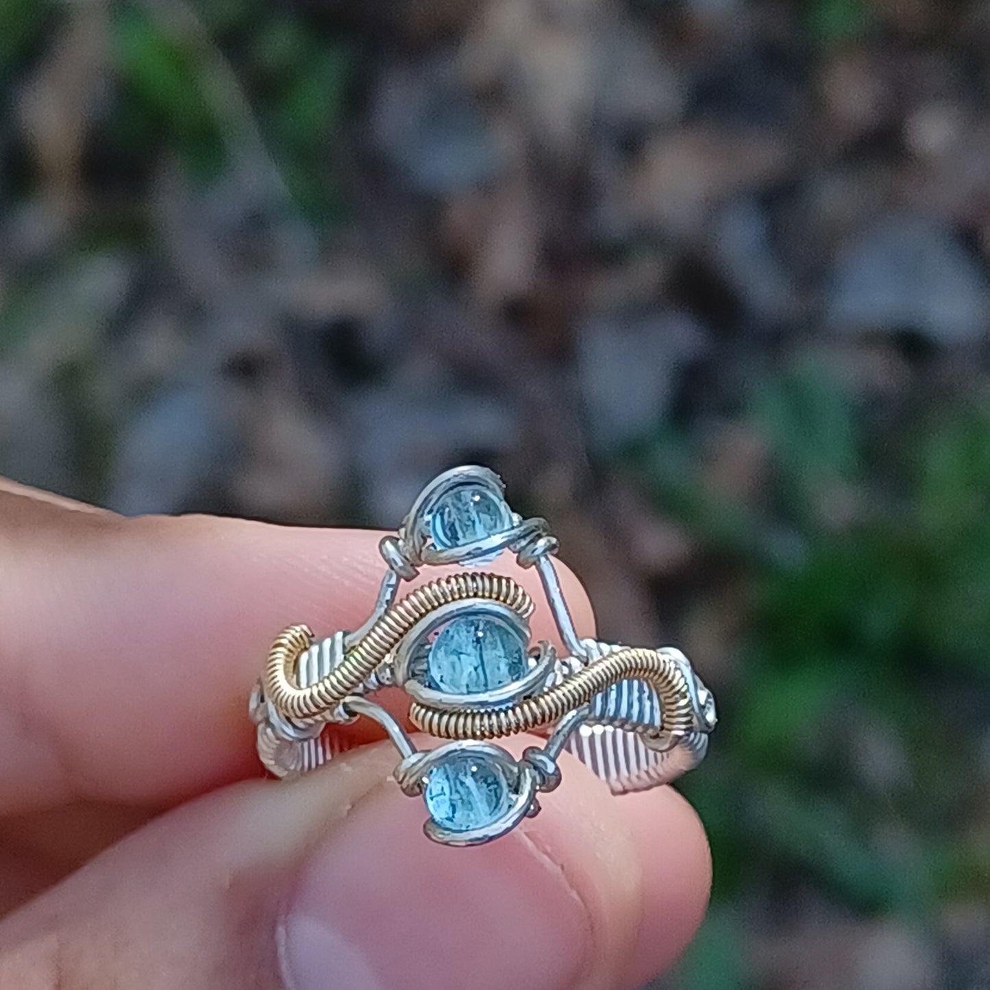 Nigerian Aquamarine Ring Size 9
