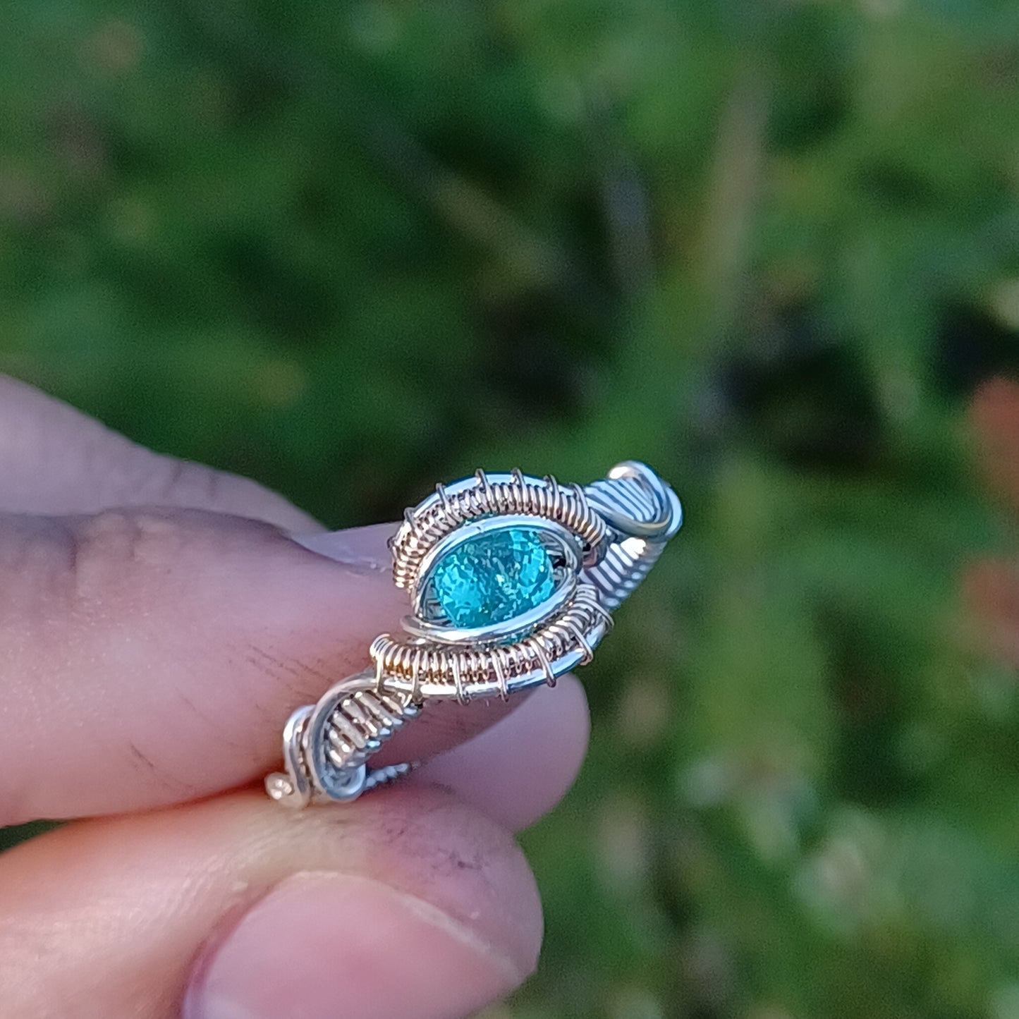 Seafoam apatite ring size 9