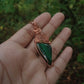 Malachite and peridot pendant