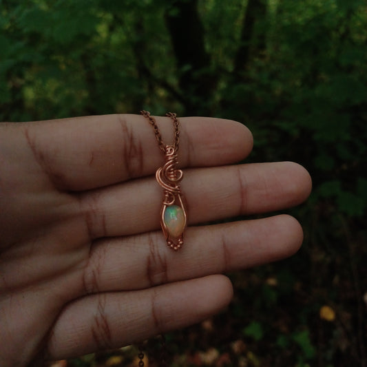 Ethiopian opal micro pendant