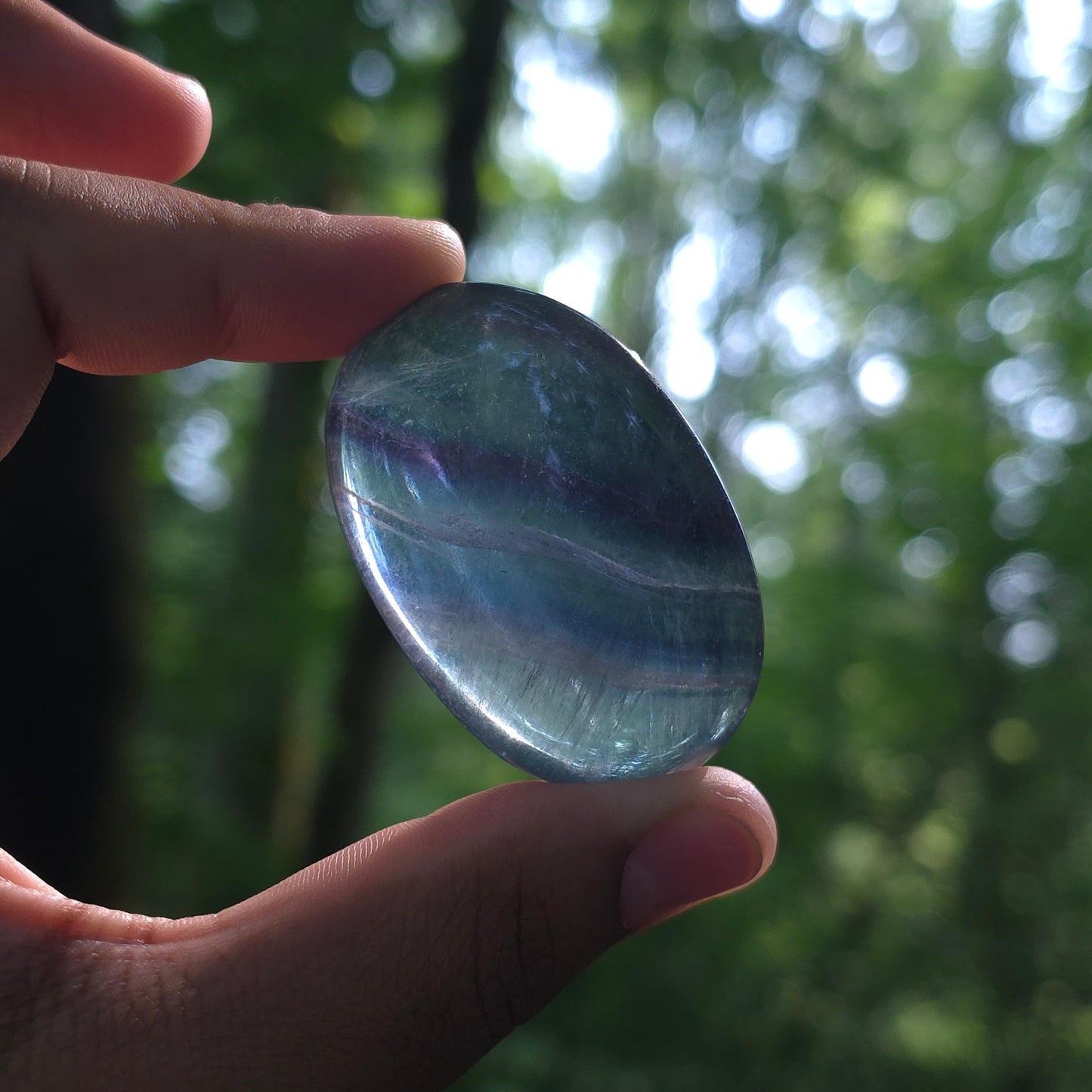 Large Rainbow Flourite Palms