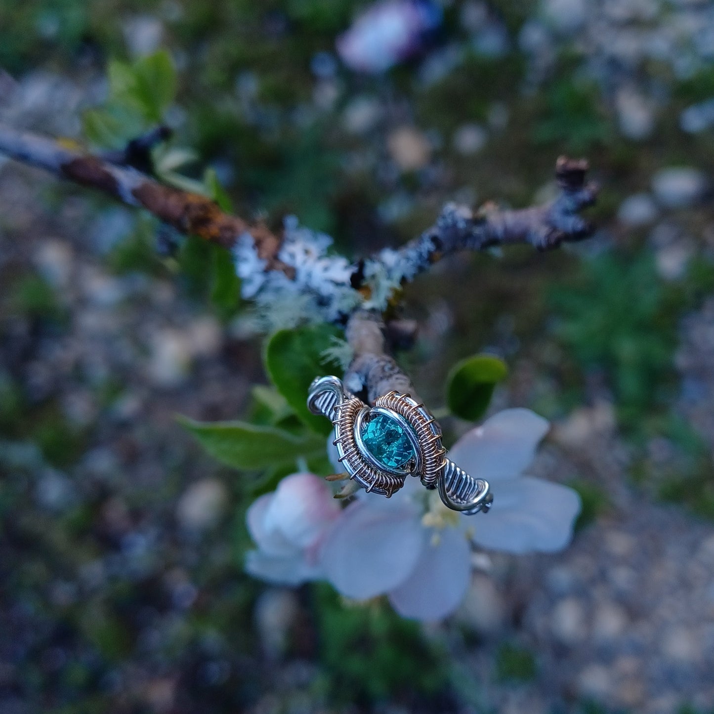 Seafoam apatite ring size 9