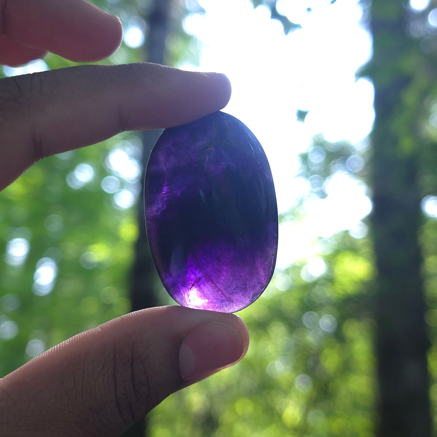 Small Rainbow Fluorite Palmstones