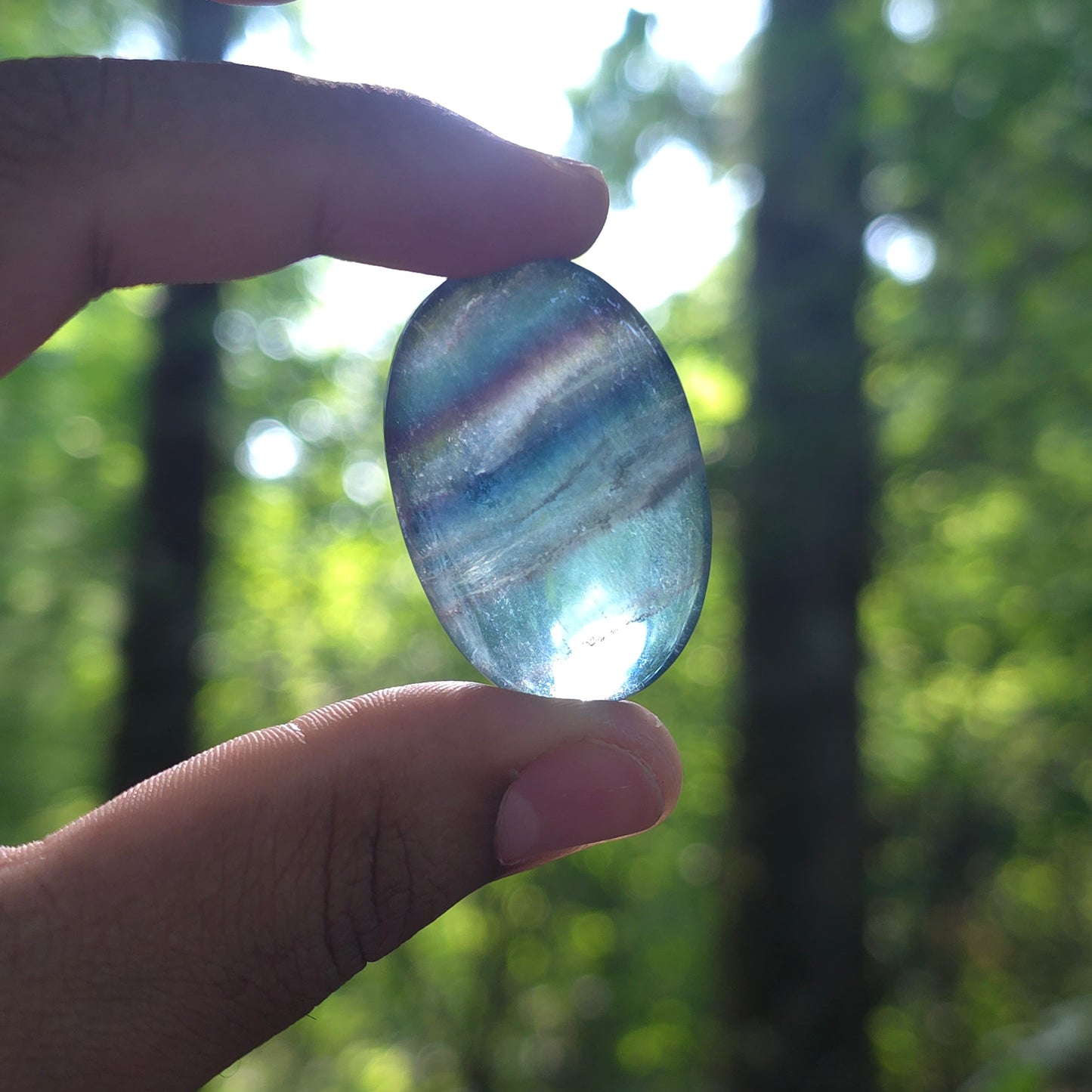 Small Rainbow Fluorite Palmstones