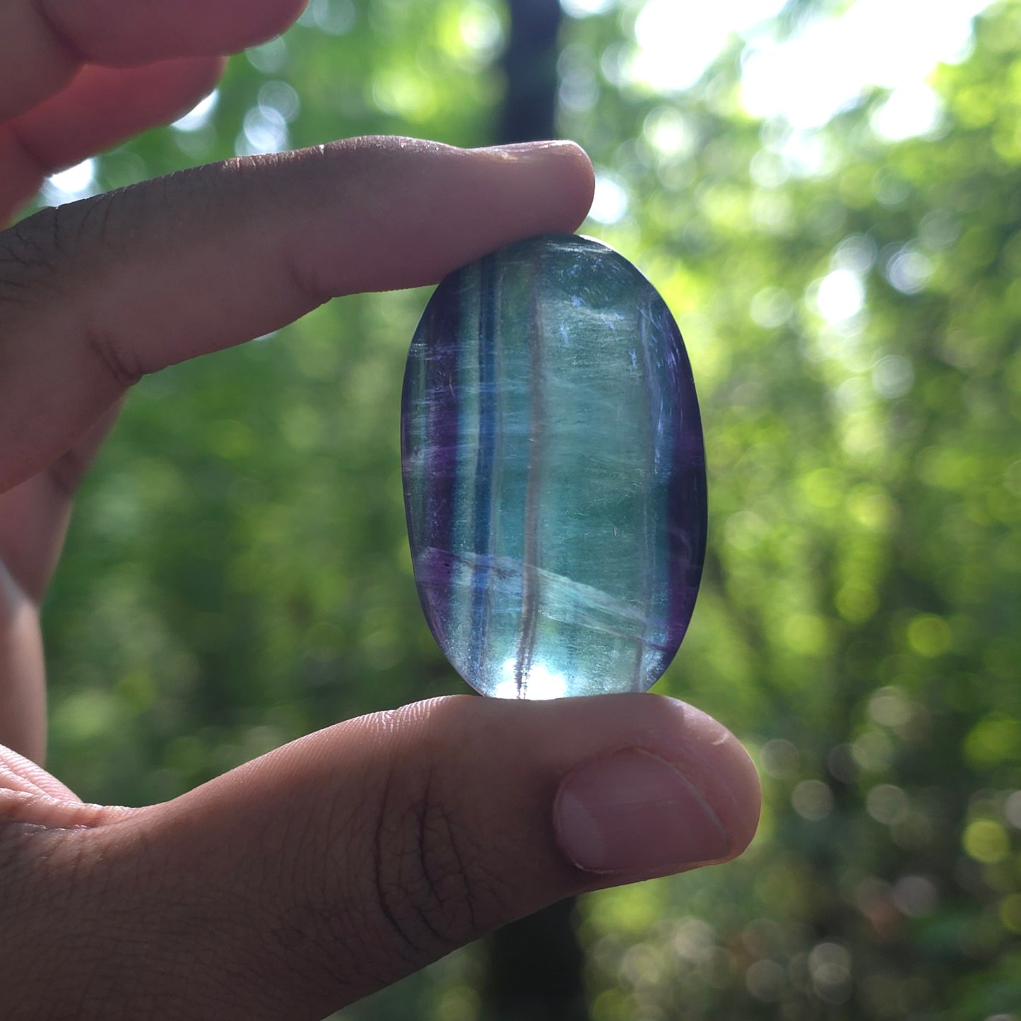 Small Rainbow Fluorite Palmstones
