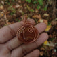 Orange agate pumpkin pendant
