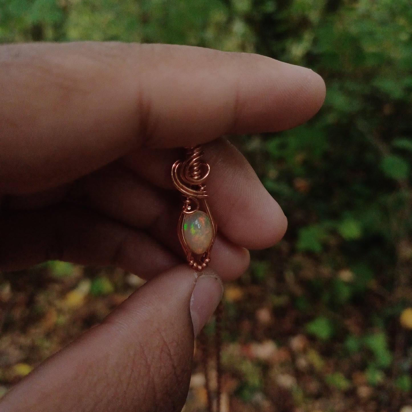 Ethiopian opal micro pendant
