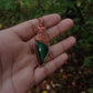 Malachite and peridot pendant