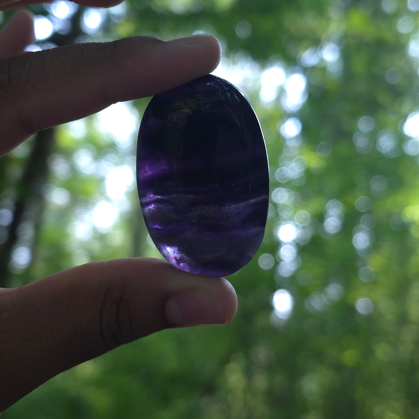 Large Rainbow Flourite Palms
