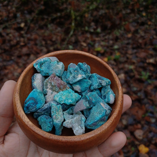 Raw Chrysocolla pieces