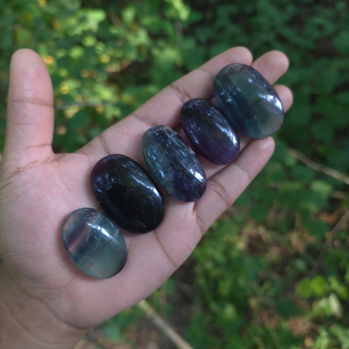 Small Rainbow Fluorite Palmstones