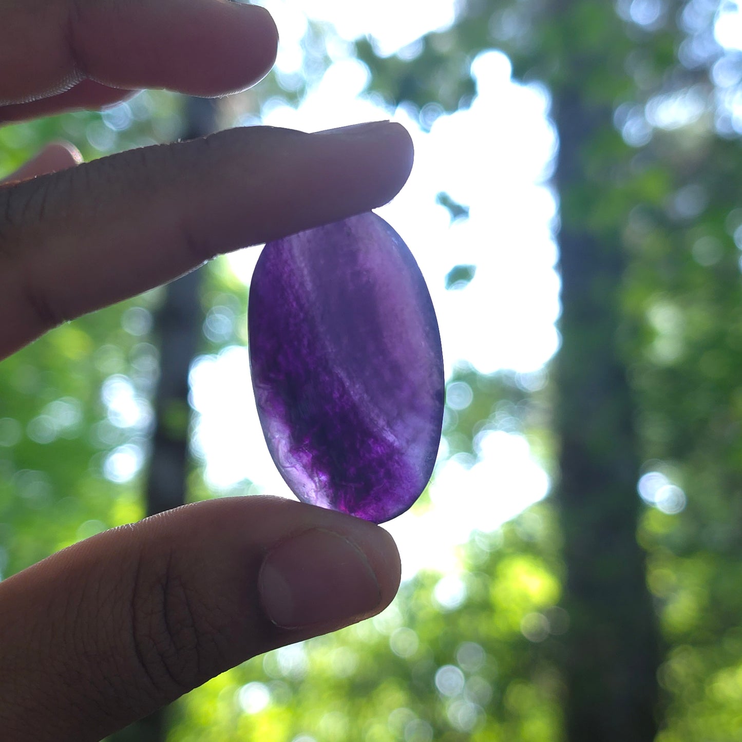 Small Rainbow Fluorite Palmstones