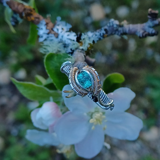 Seafoam apatite ring size 9